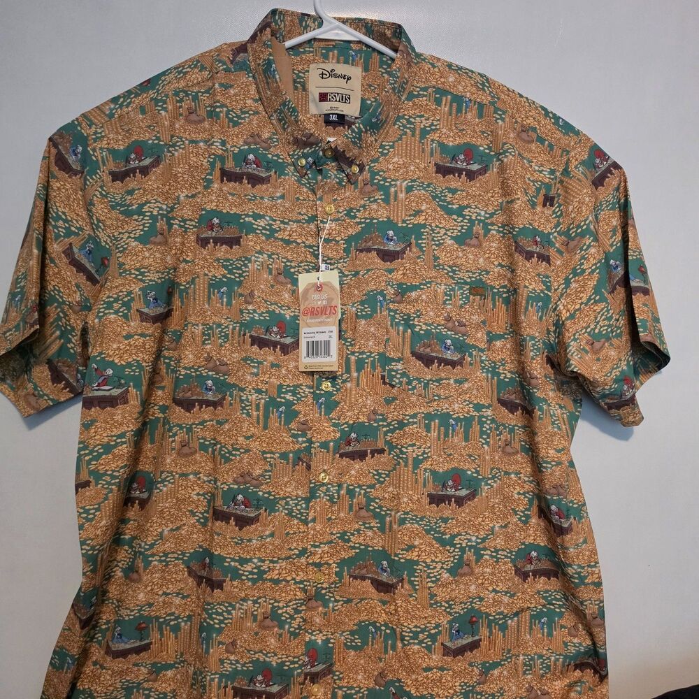 RSVLTS 3XL Mens Mickey’s Christmas Carol “Counting House Christmas” NWT